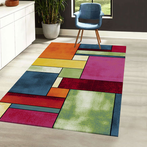 Tapis Multicolore pour salon graphique BRILLANCE