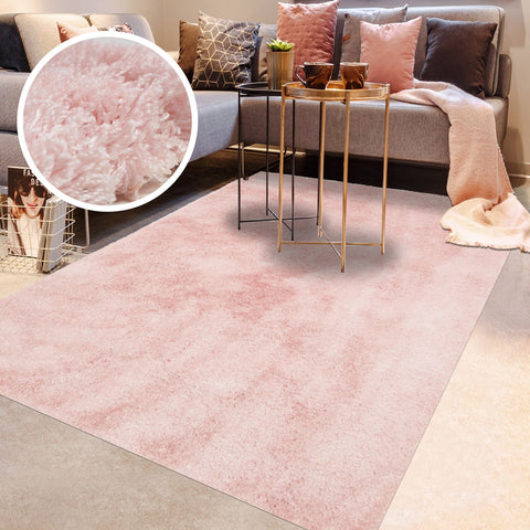 Tapis Shaggy Rose Uni extra doux SG CHIC