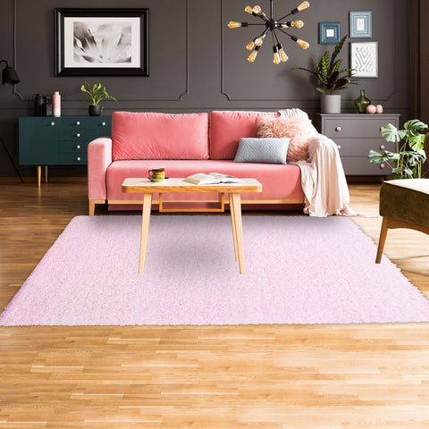 Tapis Shaggy rose ultra doux certifié Oeko Tex LI