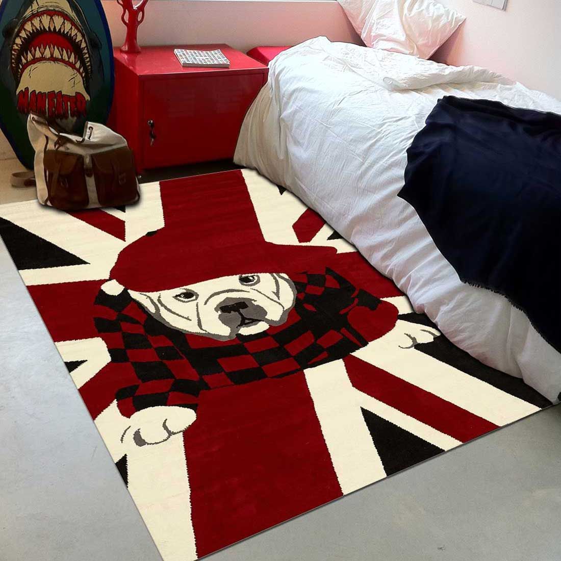 Tapis de Chambre Drapeau Angleterre LONDON DOG Royaume du Tapis