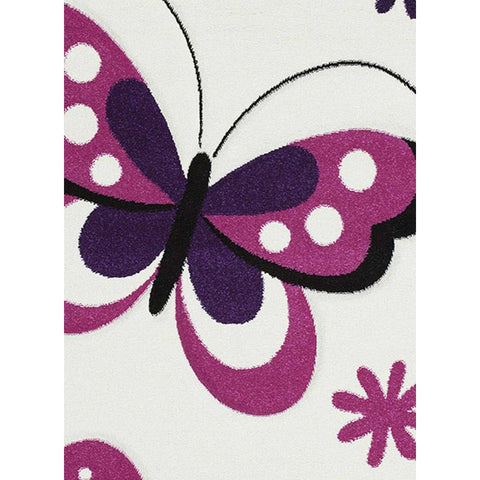 Tapis de Chambre Fille Violet doux PAPILLONS