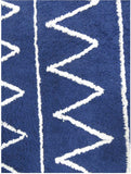 Tapis de Chambre Berbère Bleu en Coton BERBER SPIRIT