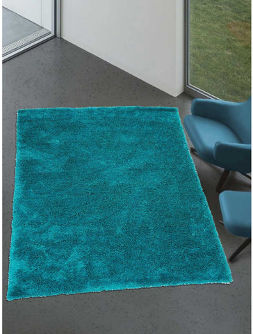 Tapis Shaggy Bleu Turquoise Uni doux SG LUXE