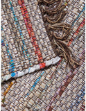 Tapis Kilim multicolore en Coton et fibres recyclés TEALAND