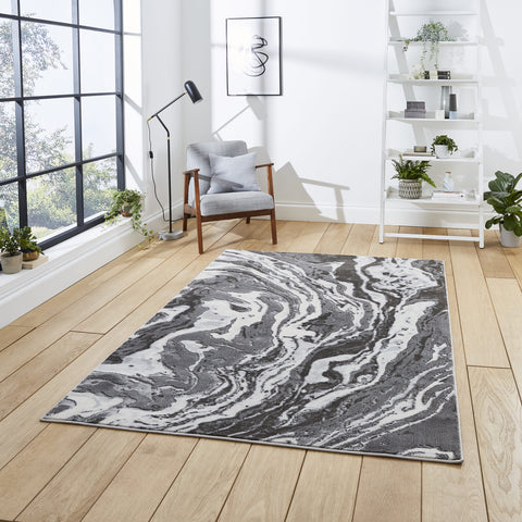 Tapis Gris design Abstrait Apollo GR584