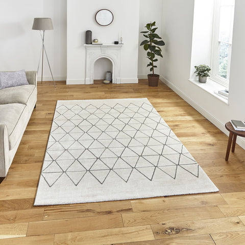 Tapis Scandinave Blanc ivoire Aurora 54238