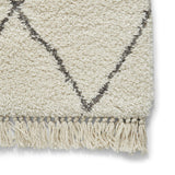 Tapis Shaggy style Berbère Blanc crème BOHO 8280