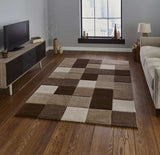 Tapis Marron style Patchwork BROOKLYN 646