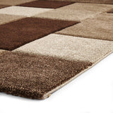 Tapis Marron style Patchwork BROOKLYN 646