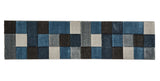 Tapis Bleu effet Patchwork BROOKLYN 646