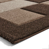 Tapis Marron effet Patchwork BROOKLYN BRK04