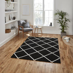 Tapis Noir Graphique BROOKLYN BRK35