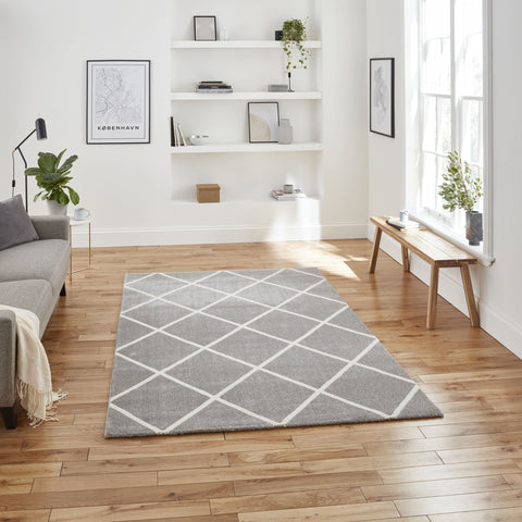 Tapis Gris Graphique Brooklyn BRK35