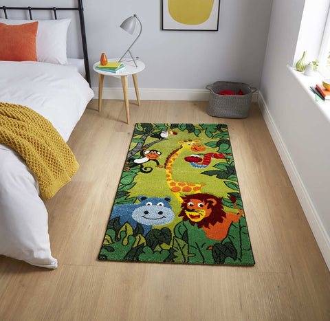 Tapis Chambre Vert Animaux Brooklyn Kids 53747