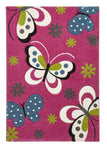 Tapis de Chambre Rose pour Fille Papillons Brooklyn Kids 772