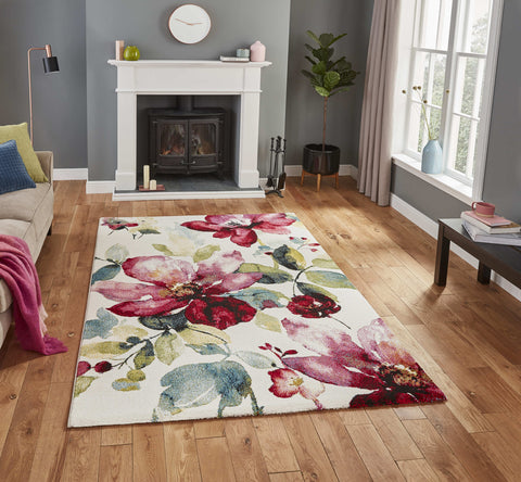 Tapis Floral style contemporain Multicolore HAVANA