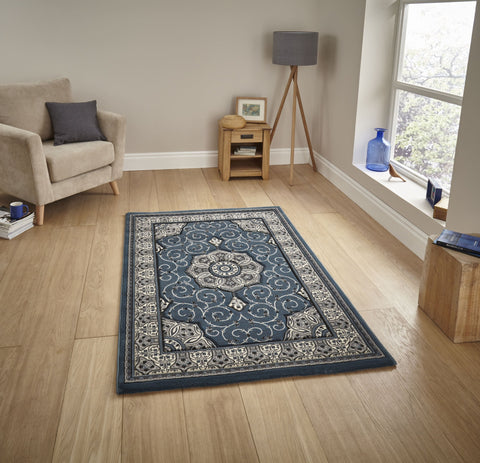 Tapis Oriental Bleu foncé polypropylène HERITAGE