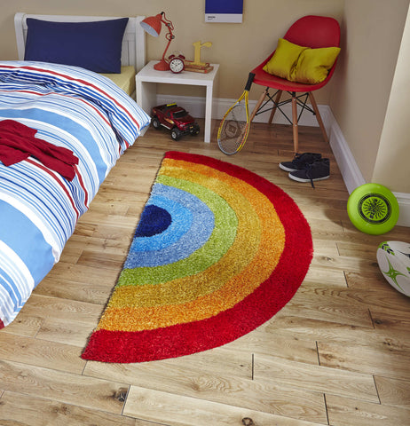 Tapis de Chambre enfant multicolore arc en ciel HONG KONG