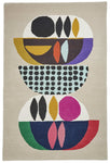 Tapis de salon multicolore contemporain en laine INALUXE IX11