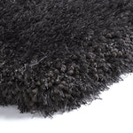 Tapis Gris foncé Uni shaggy poil long en acrylique MONTANA