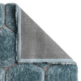 Tapis Bleu shaggy design moderne tufté main NOBLE HOUSE