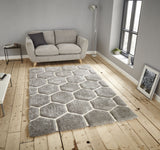 Tapis shaggy gris style moderne NOBLE HOUSE NH30782
