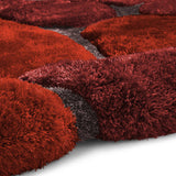 Tapis rouge rouille shaggy graphique NOBLE HOUSE NH5858