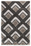 Tapis Gris shaggy style graphique NOBLE HOUSE NH8199