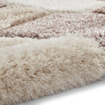 Tapis de Salon Marron et Beige type Shaggy OLYMPIA