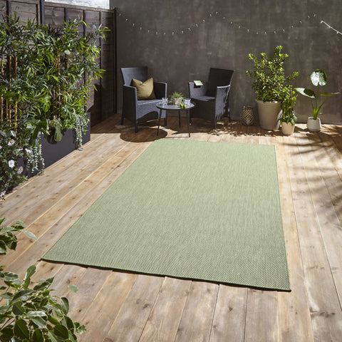 Tapis Extérieur vert clair uni kilim POP OUTDOORS