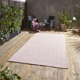 Tapis Extérieur rose uni kilim POP OUTDOORS