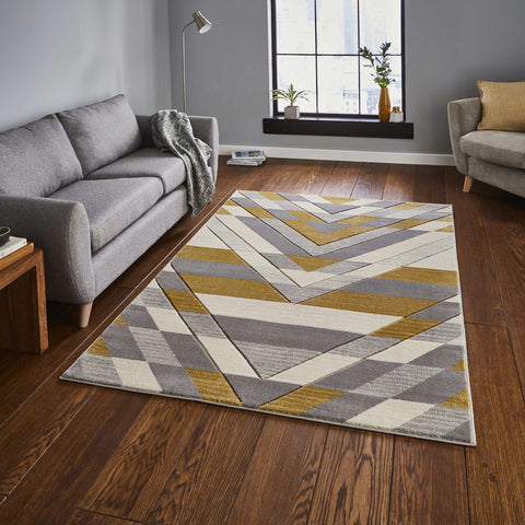 Tapis Jaune design moderne intérieur PEMBROKE