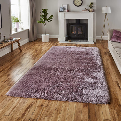 Tapis Violet uni type shaggy ultra doux intérieur POLAR