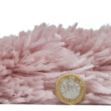 Tapis Rose uni shaggy ultra doux acrylique POLAR