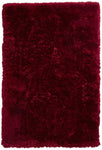 Tapis Shaggy doux rouge bordeaux pour intérieur POLAR