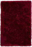 Tapis Shaggy doux rouge bordeaux pour intérieur POLAR