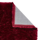 Tapis Shaggy doux rouge bordeaux pour intérieur POLAR