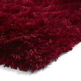 Tapis Shaggy doux rouge bordeaux pour intérieur POLAR