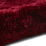 Tapis Shaggy doux rouge bordeaux pour intérieur POLAR