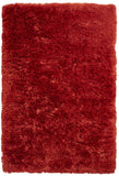 Tapis Uni rouge orangé poils long ultra doux POLAR