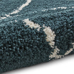 Tapis Shaggy vert foncé motif berbère ROYAL NOMADIC