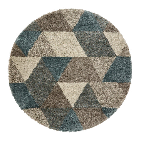 Tapis Scandinave bleu et gris shaggy ROYAL NOMADIC