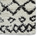 Tapis Shaggy Blanc et noir motif Berbère SCANDI BERBER