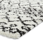 Tapis Shaggy Blanc et noir motif Berbère SCANDI BERBER