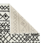 Tapis Shaggy Noir et Blanc motif Berbère SCANDI BERBER