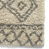 Tapis Shaggy Beige et gris motif Berbère SCANDI BERBER