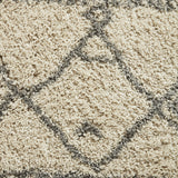 Tapis Shaggy Beige et gris motif Berbère SCANDI BERBER