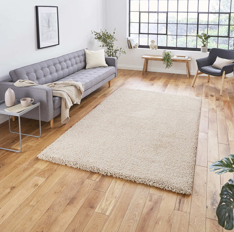 Tapis Shaggy Beige uni intérieur SIERRA