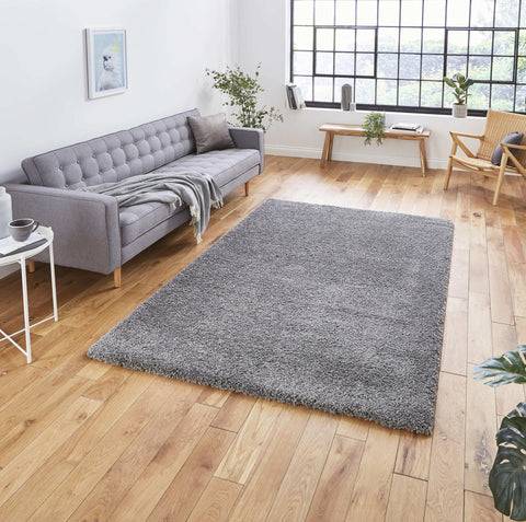 Tapis Shaggy Gris anthracite uni intérieur SIERRA