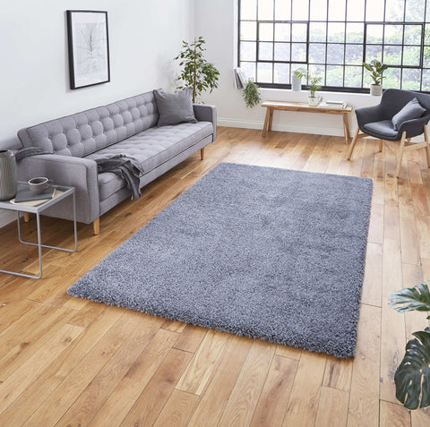 Tapis Shaggy Gris ardoise uni intérieur SIERRA